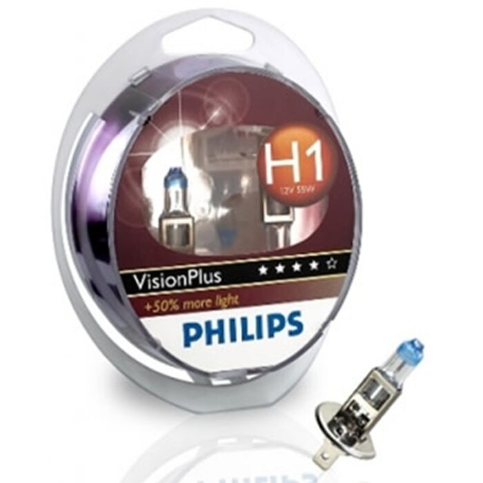 Auto sijalice PHILIPS H1 12V 55W P14.5s – VISION PLUS 12258VPS2